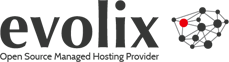 Logo of Evolix, a company specializing in  Open Source Managed Hosting Provider